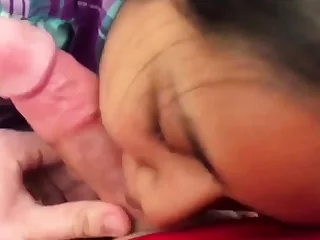 Super-naughty indonesian Maid sucking White dick